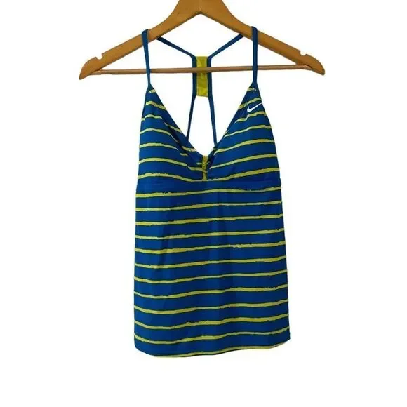 Nike Tankini Swim Tank Top Racerback Blue Women's Medium - Picture 1 of 9